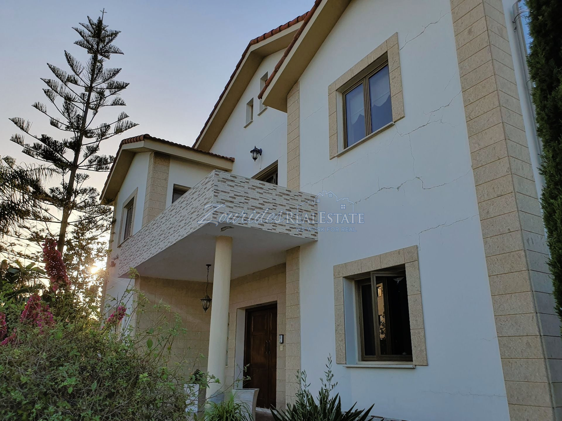 A detached house with open views