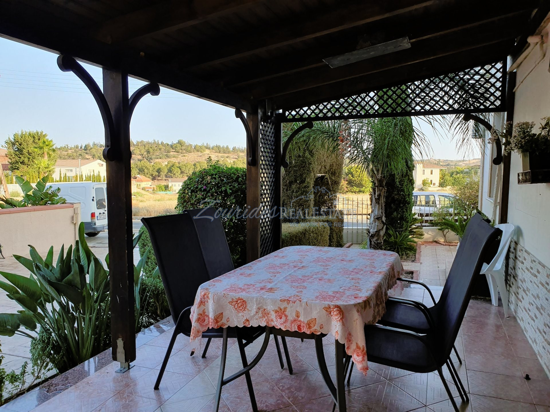 A detached house with open views